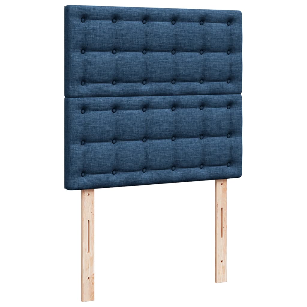 Boxspringbett Mit Matratze Stoff Blau