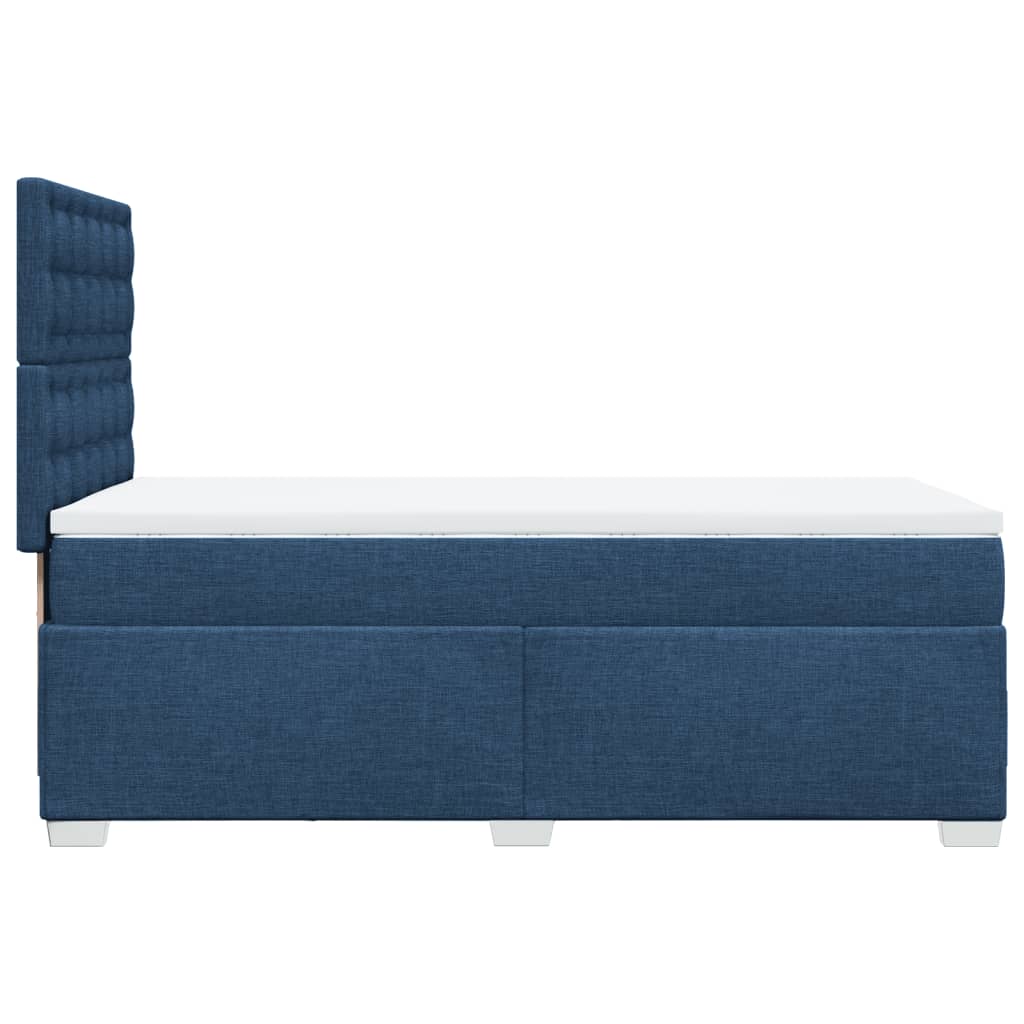Boxspringbett Mit Matratze Stoff Blau