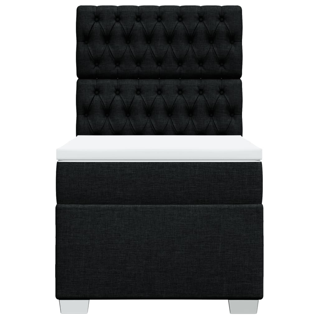 Boxspringbett Mit Matratze Stoff Schwarz