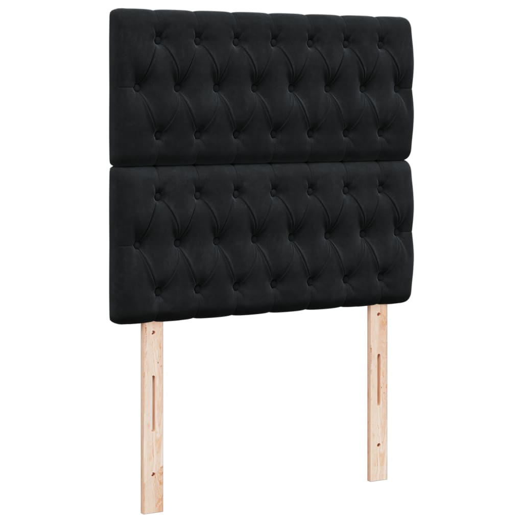Boxspringbett Mit Matratze Stoff Schwarz