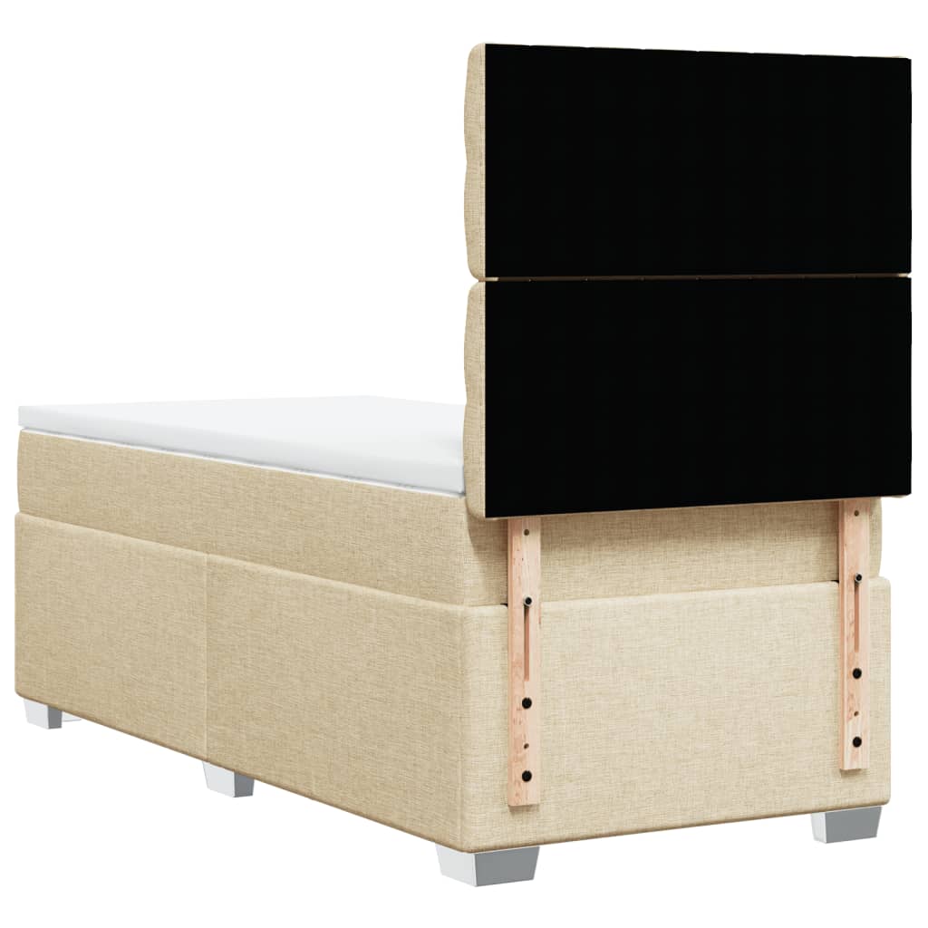 Boxspringbett Mit Matratze Stoff Creme
