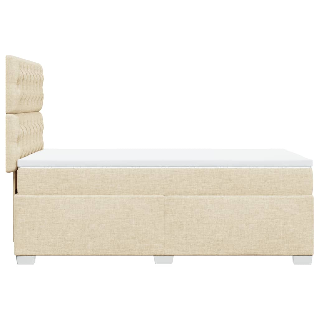 Boxspringbett Mit Matratze Stoff Creme