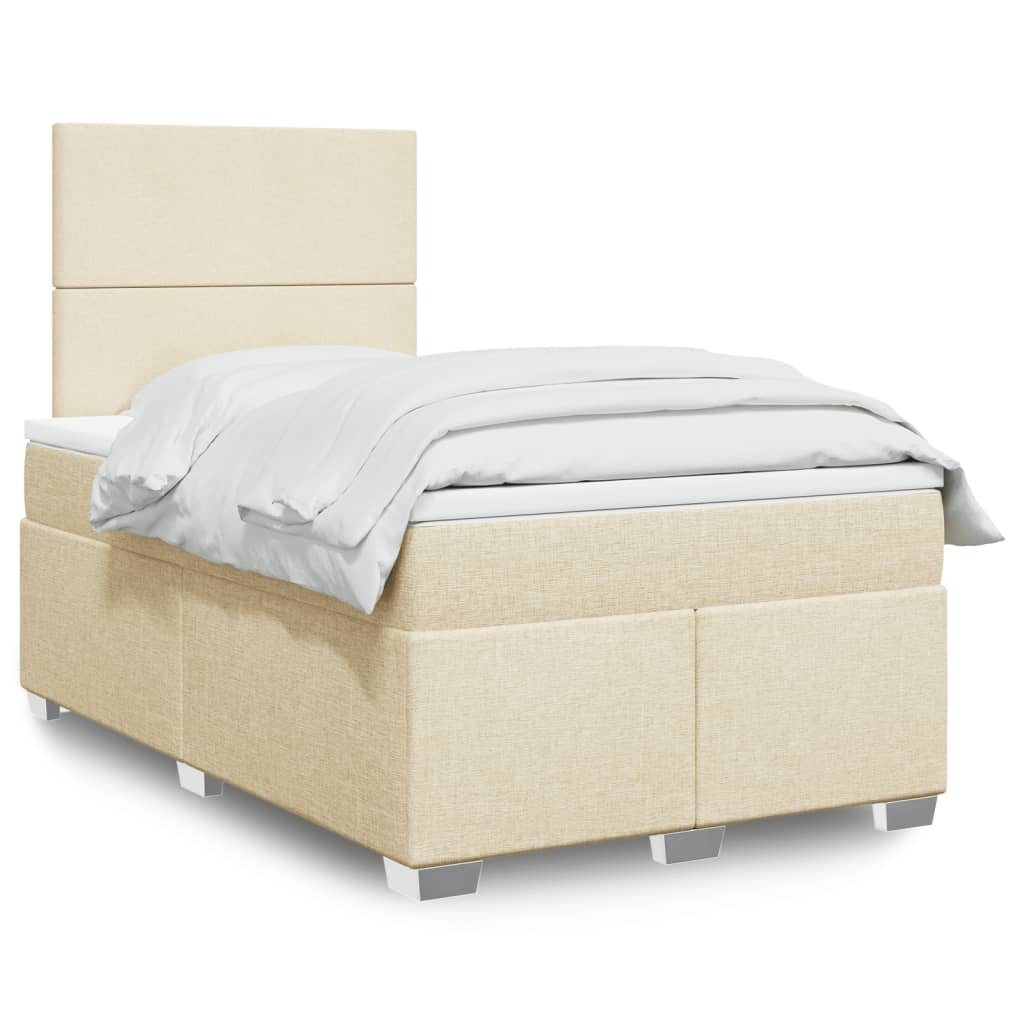 Boxspringbett Mit Matratze Stoff Creme