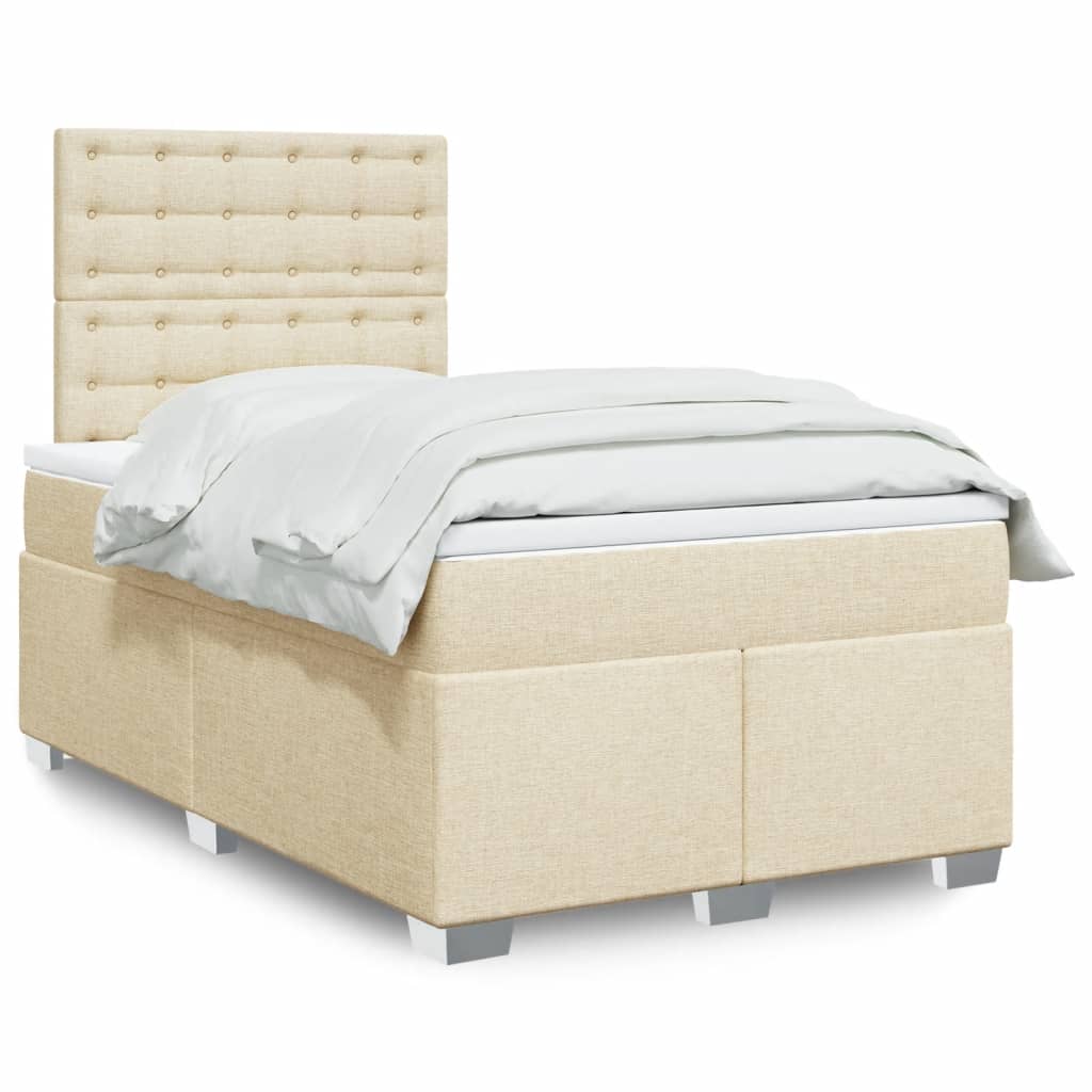 Boxspringbett Mit Matratze Stoff Creme