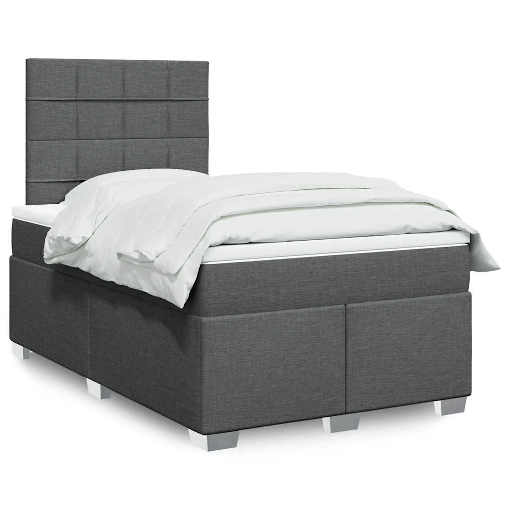 Boxspringbett Mit Matratze Stoff Dunkelgrau