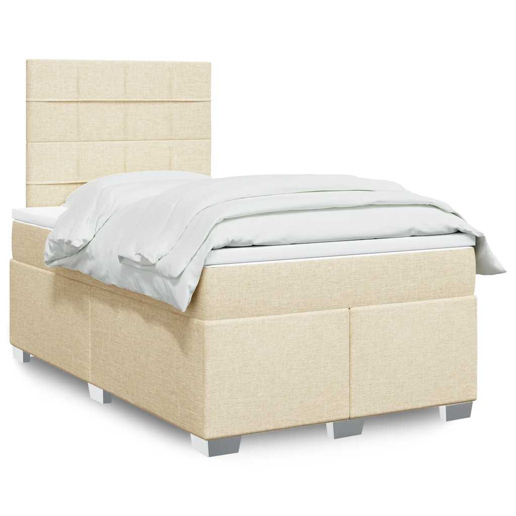 Boxspringbett Mit Matratze Stoff Creme