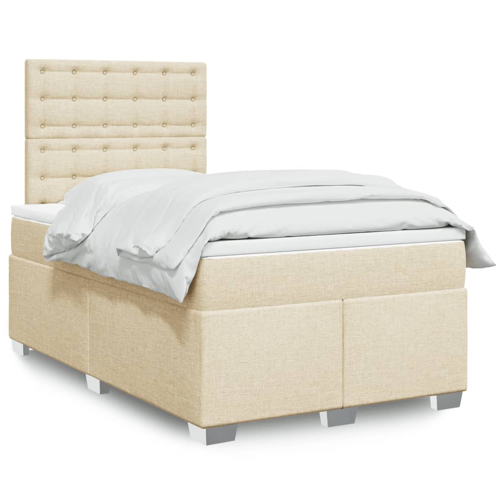 Boxspringbett Mit Matratze Stoff Creme