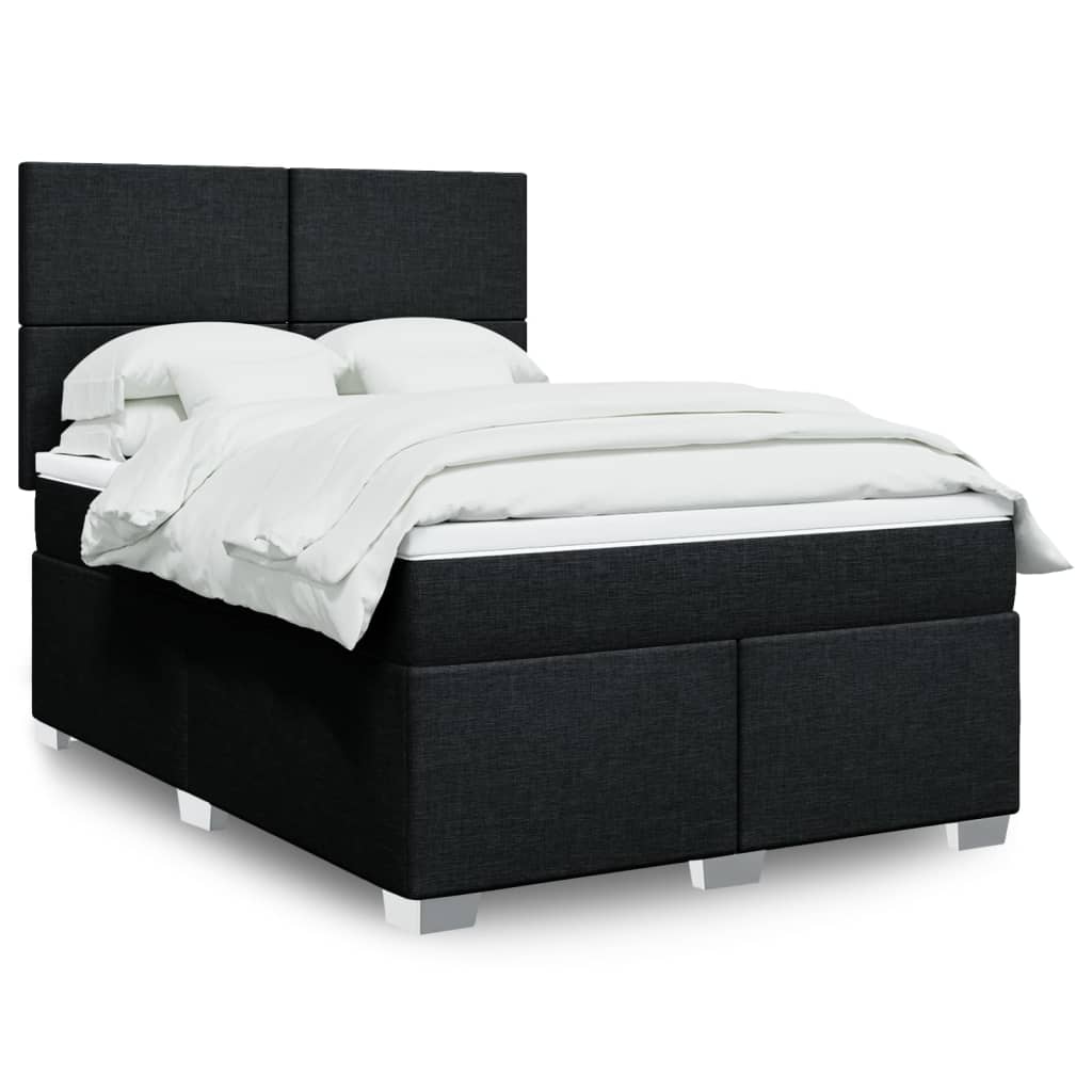 Boxspringbett Mit Matratze Stoff Schwarz