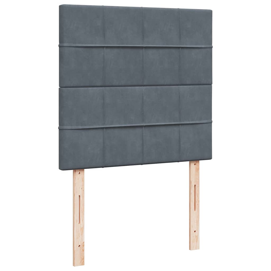 Boxspringbett Mit Matratze Samt Dunkelgrau