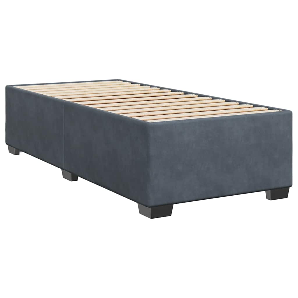 Boxspringbett Mit Matratze Samt Dunkelgrau