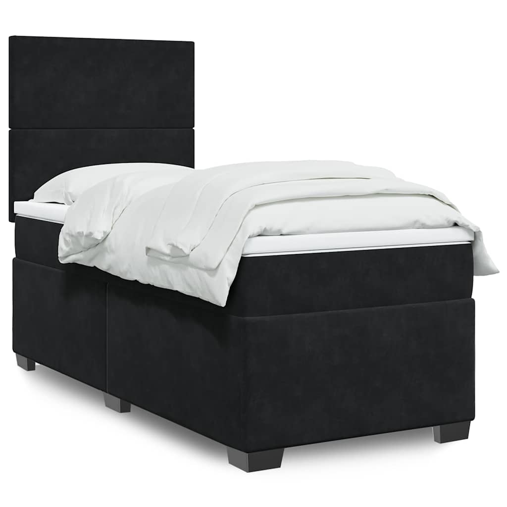 Boxspringbett Mit Matratze Samt Schwarz