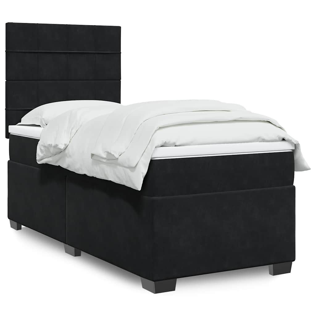 Boxspringbett Mit Matratze Samt Schwarz
