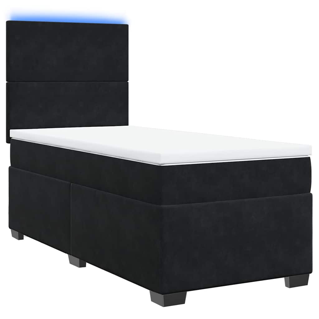 Boxspringbett Mit Matratze Samt Schwarz
