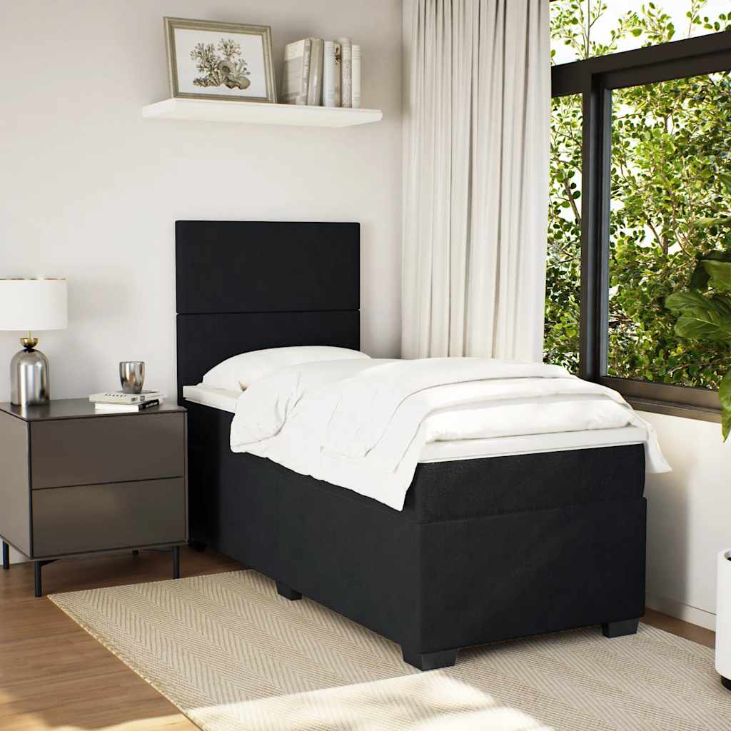 Boxspringbett Mit Matratze Samt Schwarz