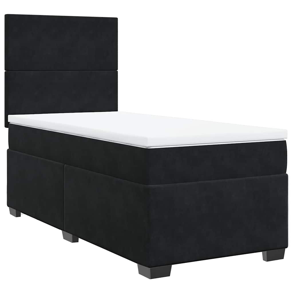 Boxspringbett Mit Matratze Samt Schwarz