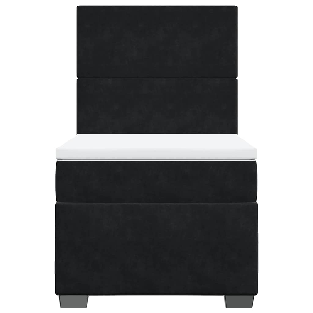 Boxspringbett Mit Matratze Samt Schwarz