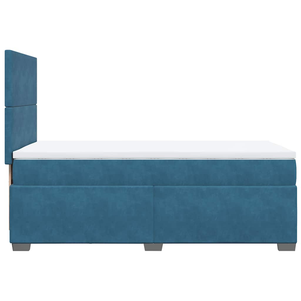 Boxspringbett Mit Matratze Samt Blau