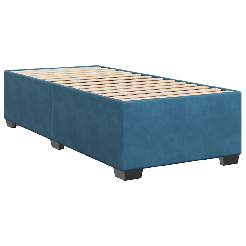 Boxspringbett Mit Matratze Samt Blau