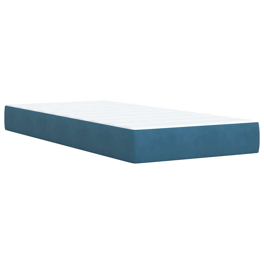 Boxspringbett Mit Matratze Samt Blau
