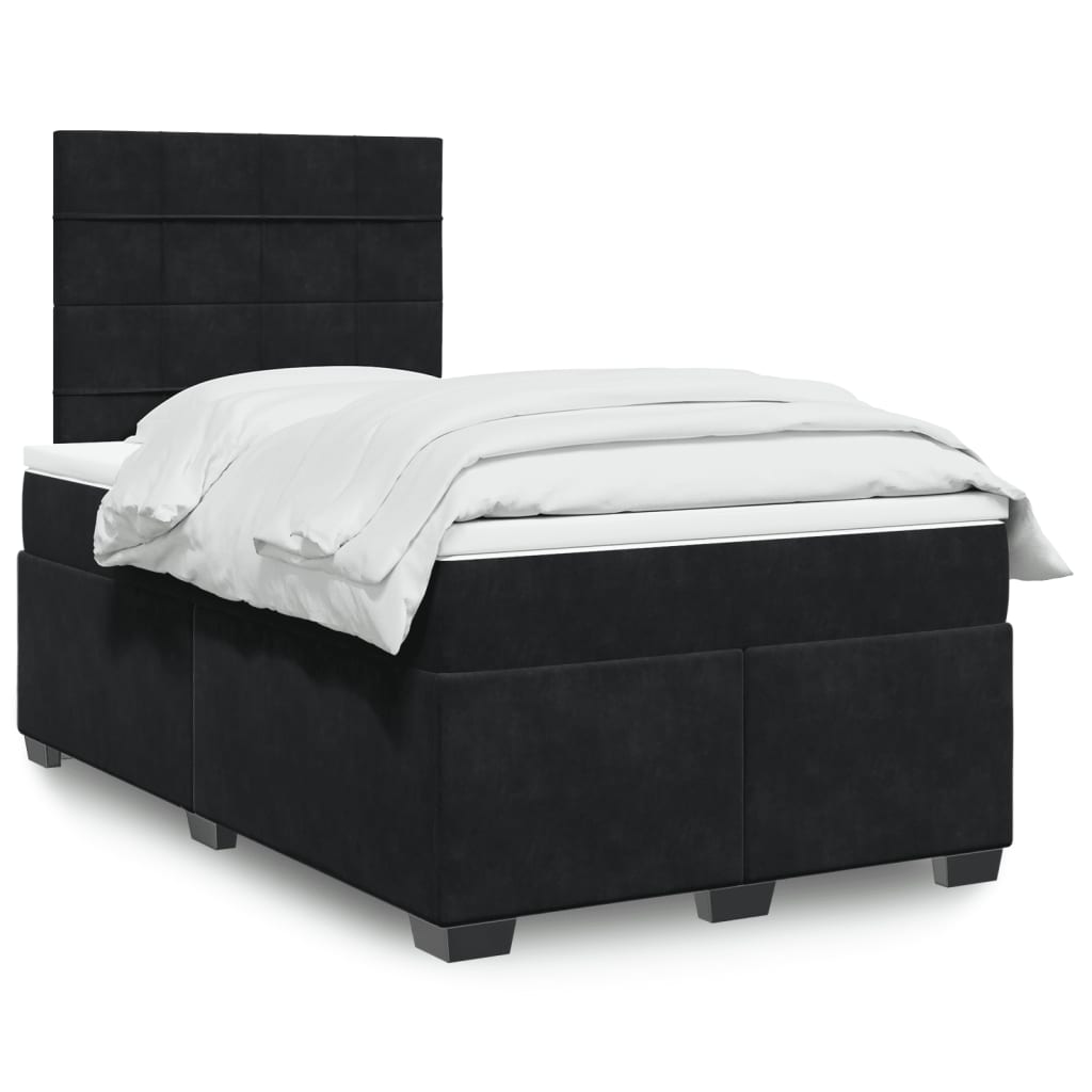 Boxspringbett Mit Matratze Samt Schwarz