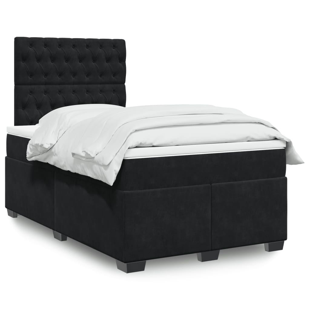 Boxspringbett Mit Matratze Samt Schwarz