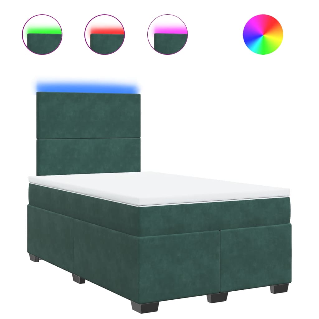 Boxspringbett Mit Matratze Samt Dunkelgrün