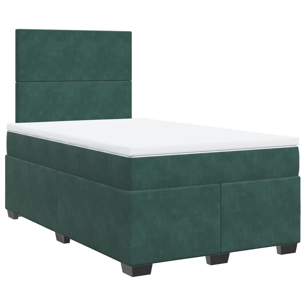Boxspringbett Mit Matratze Samt Dunkelgrün