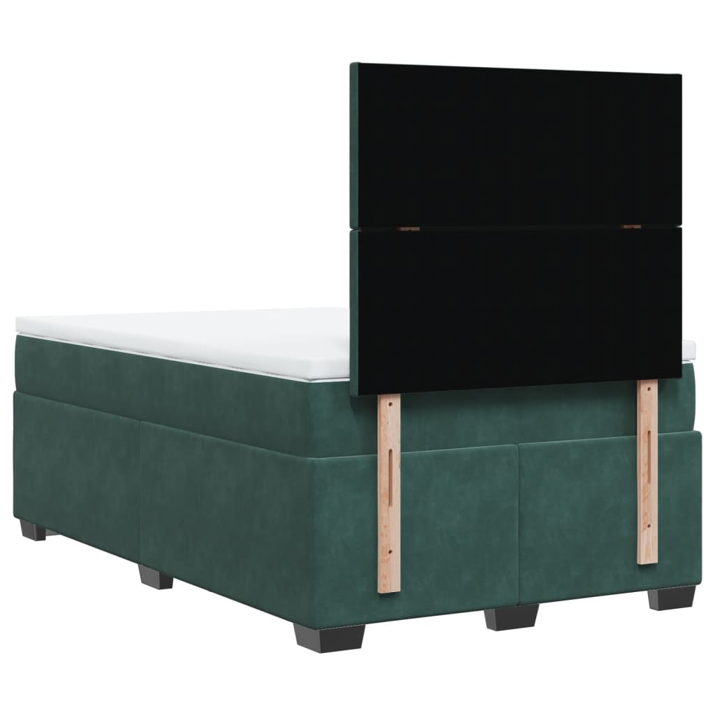 Boxspringbett Mit Matratze Samt Dunkelgrün