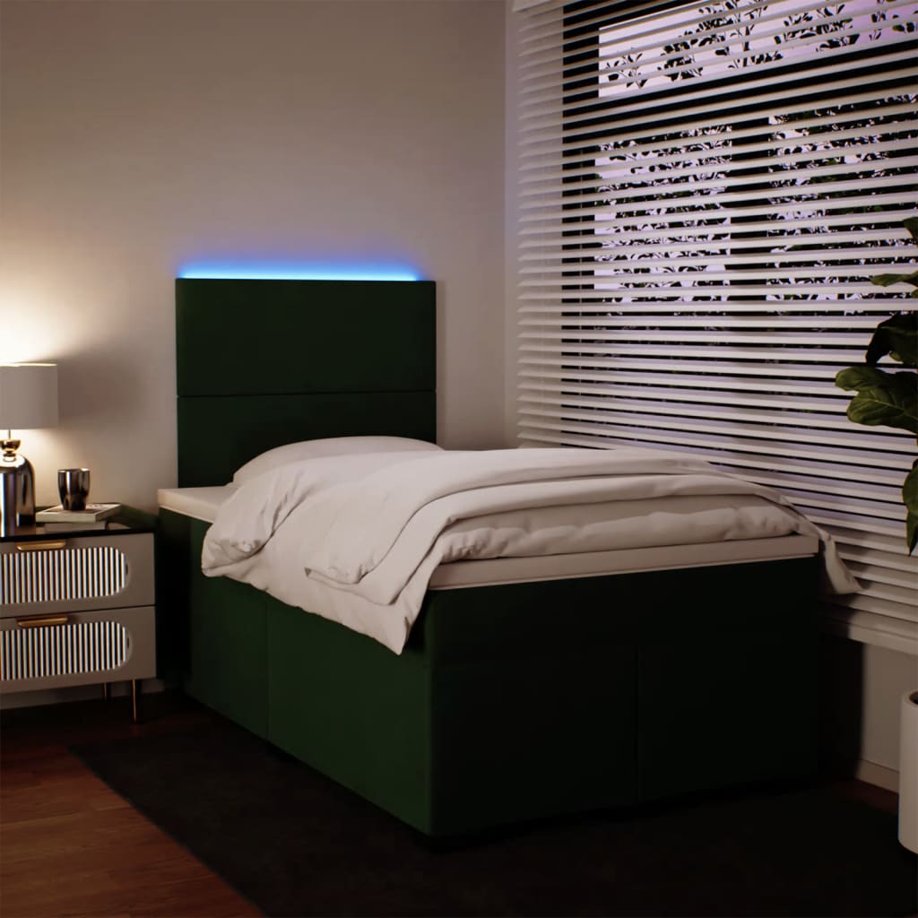 Boxspringbett Mit Matratze Samt Dunkelgrün