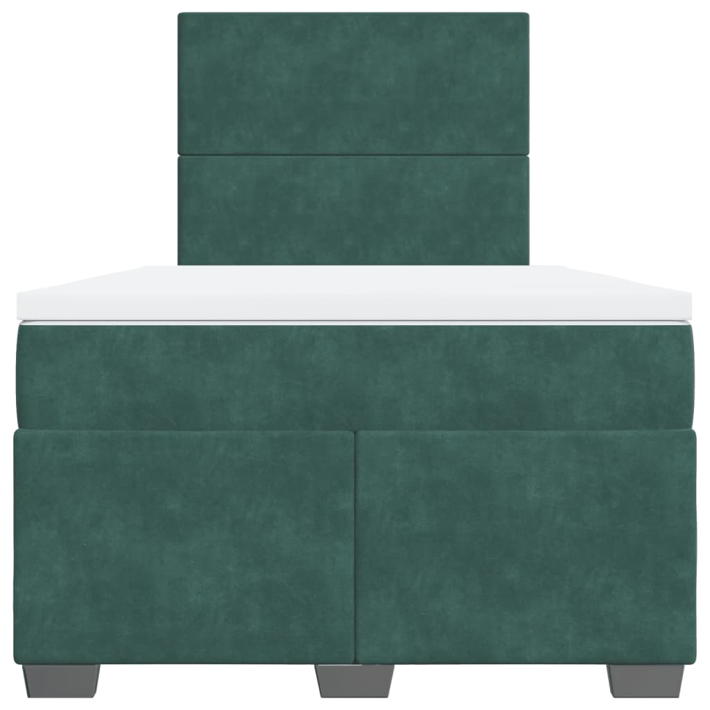 Boxspringbett Mit Matratze Samt Dunkelgrün