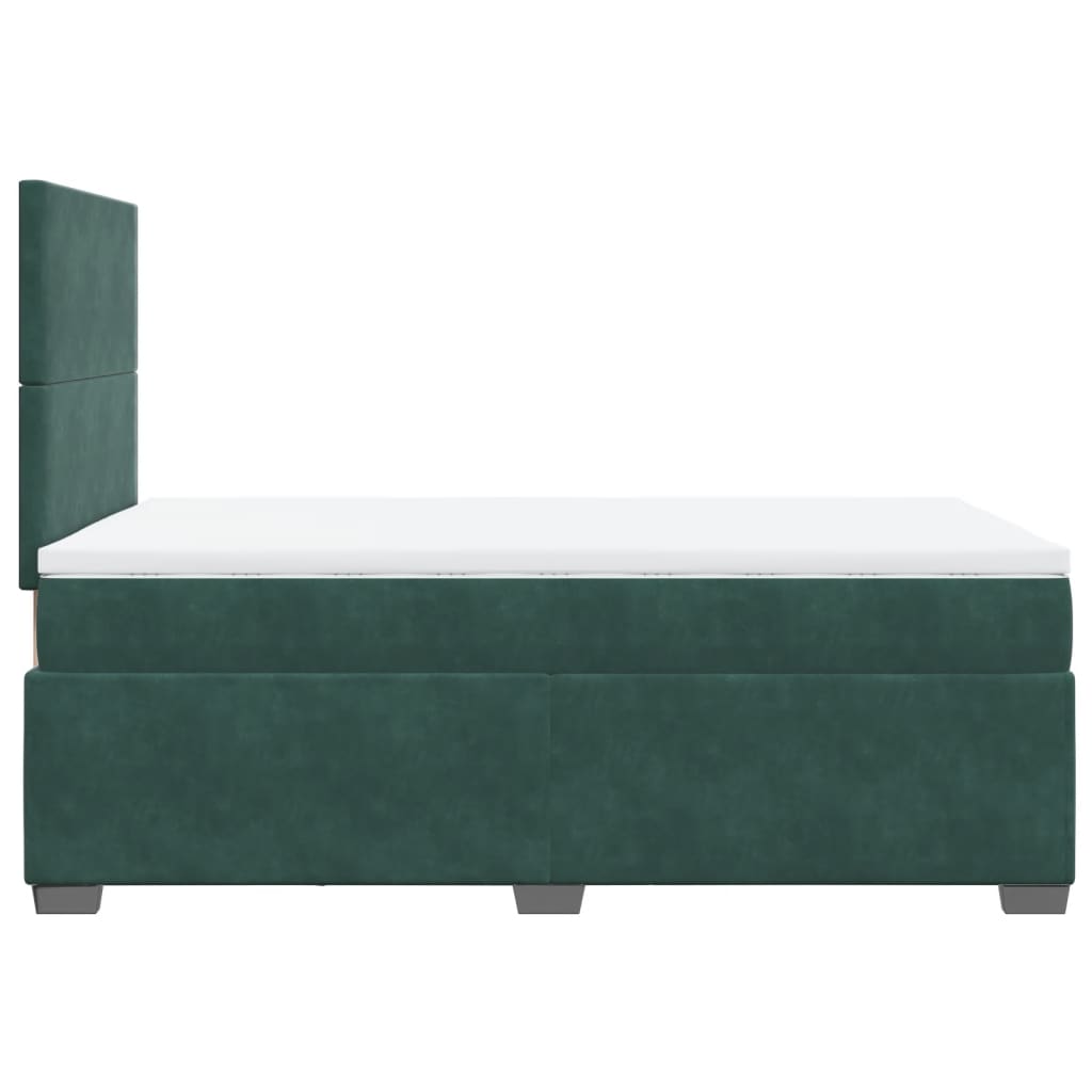 Boxspringbett Mit Matratze Samt Dunkelgrün