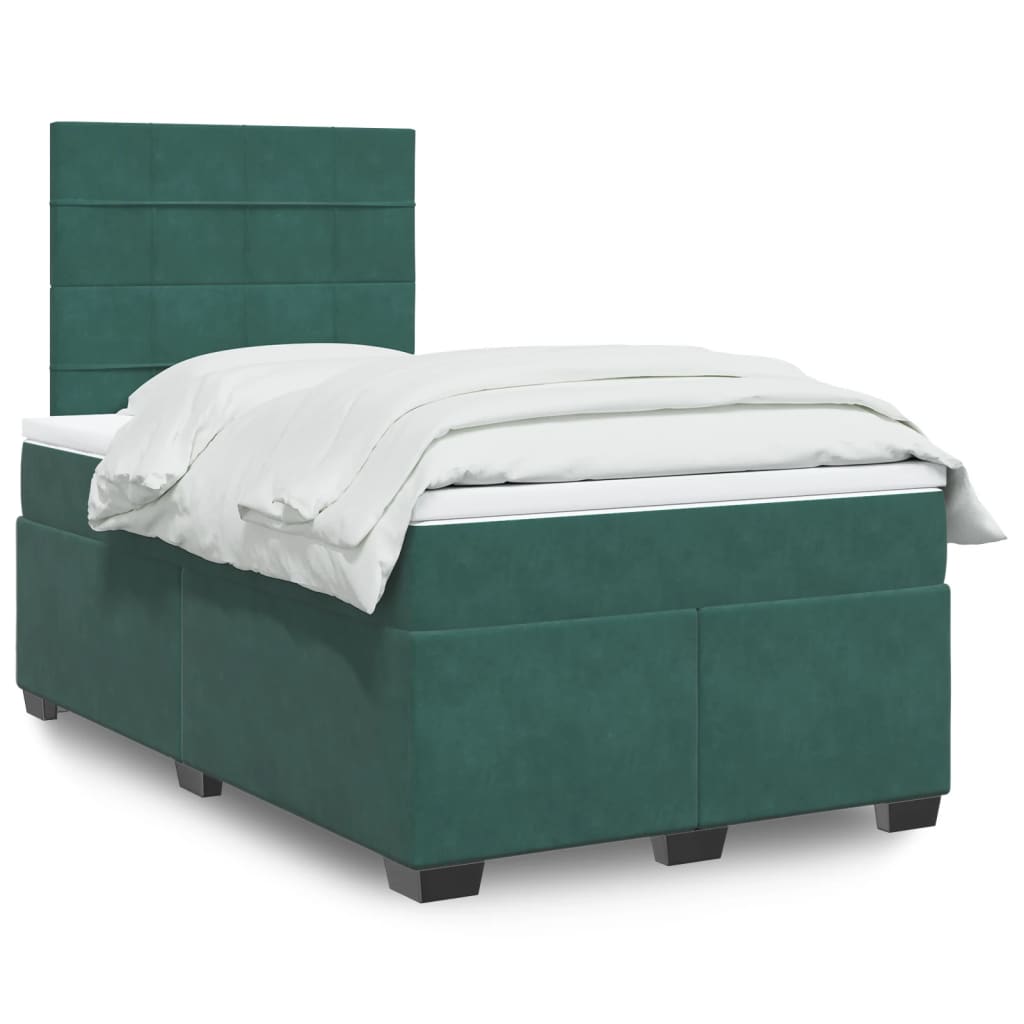 Boxspringbett Mit Matratze Samt Dunkelgrün