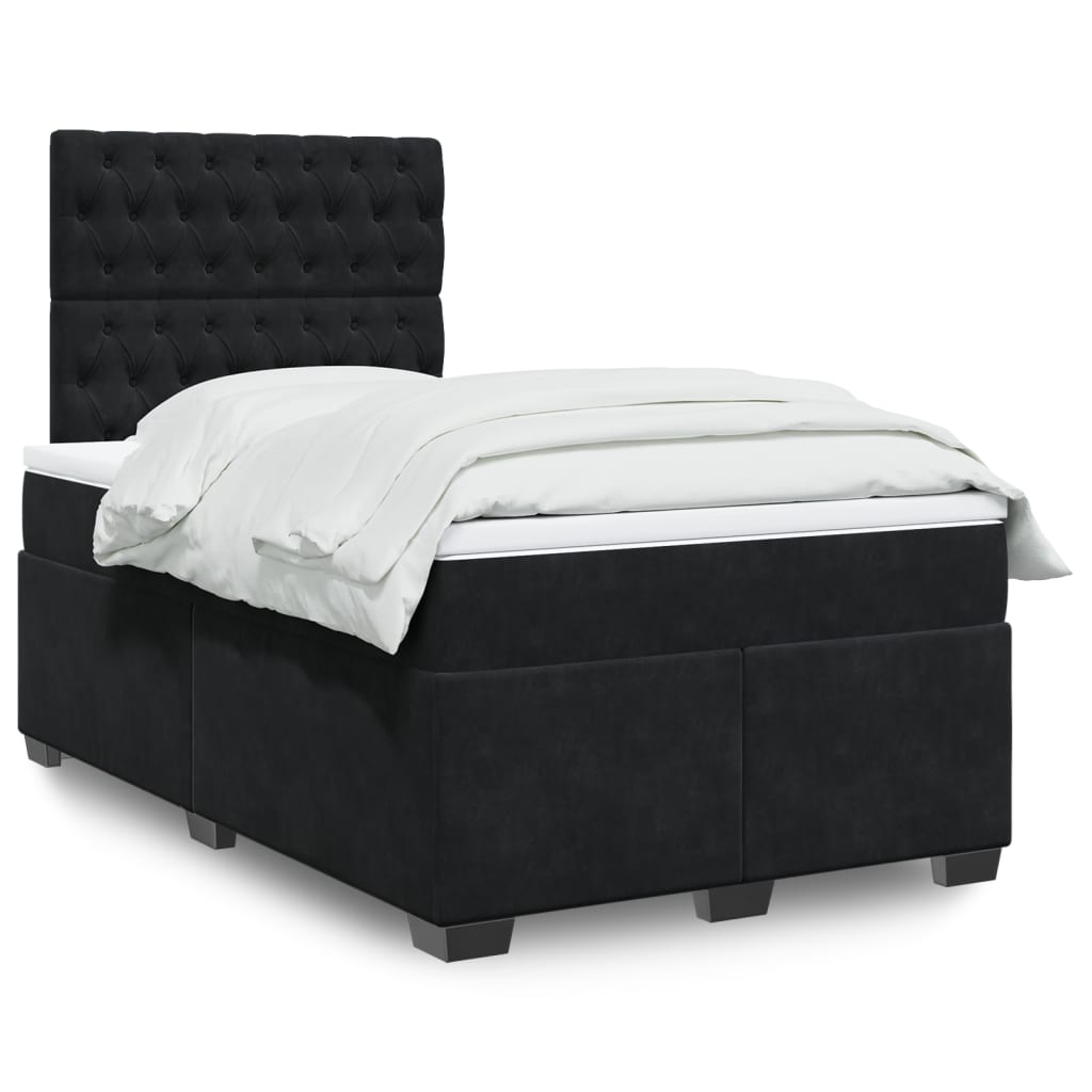 Boxspringbett Mit Matratze Samt Schwarz