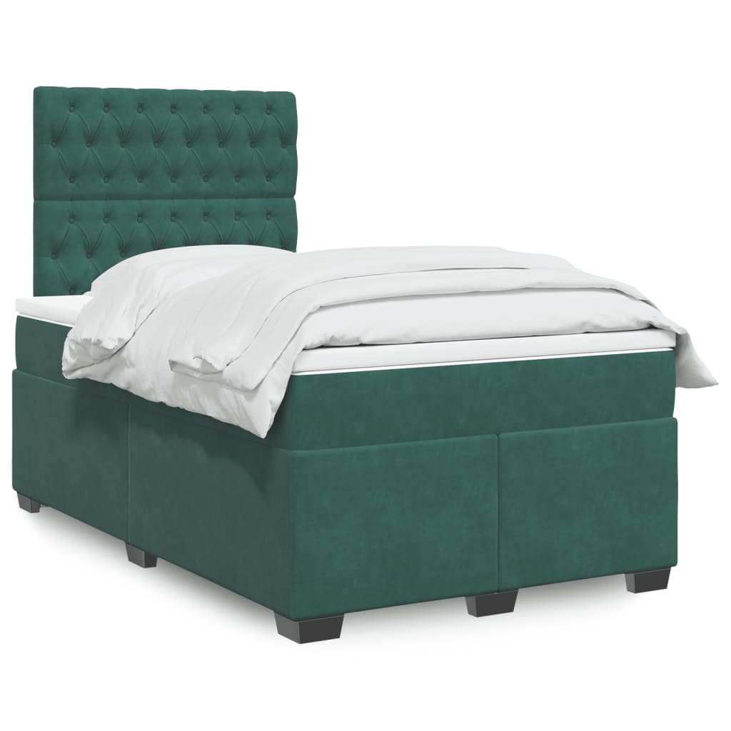Boxspringbett Mit Matratze Samt Dunkelgrün