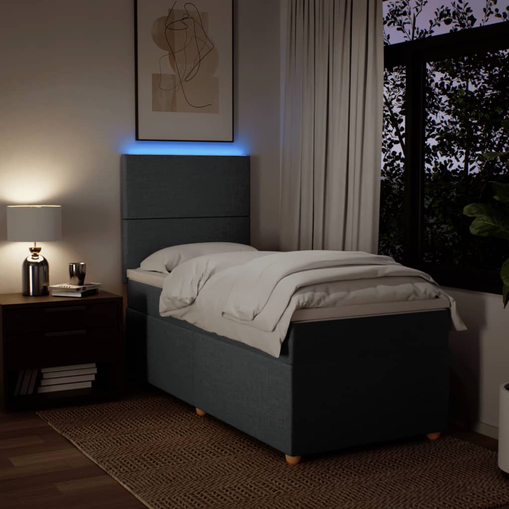 Boxspringbett Mit Matratze Stoff Dunkelgrau