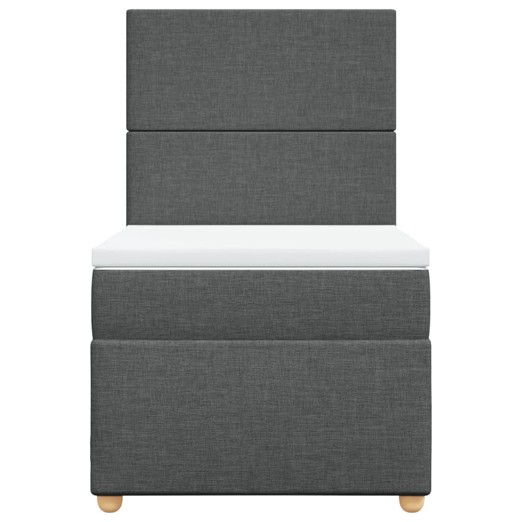 Boxspringbett Mit Matratze Stoff Dunkelgrau