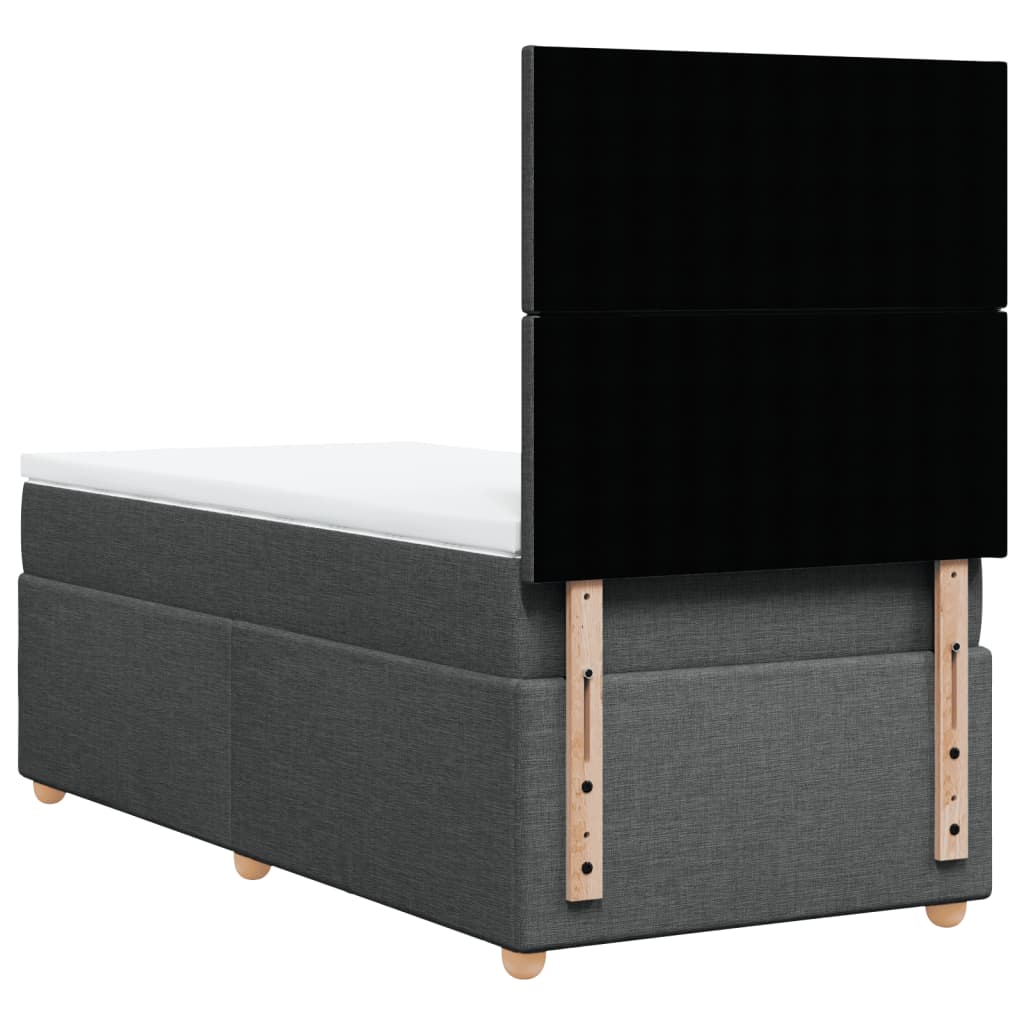 Boxspringbett Mit Matratze Stoff Dunkelgrau