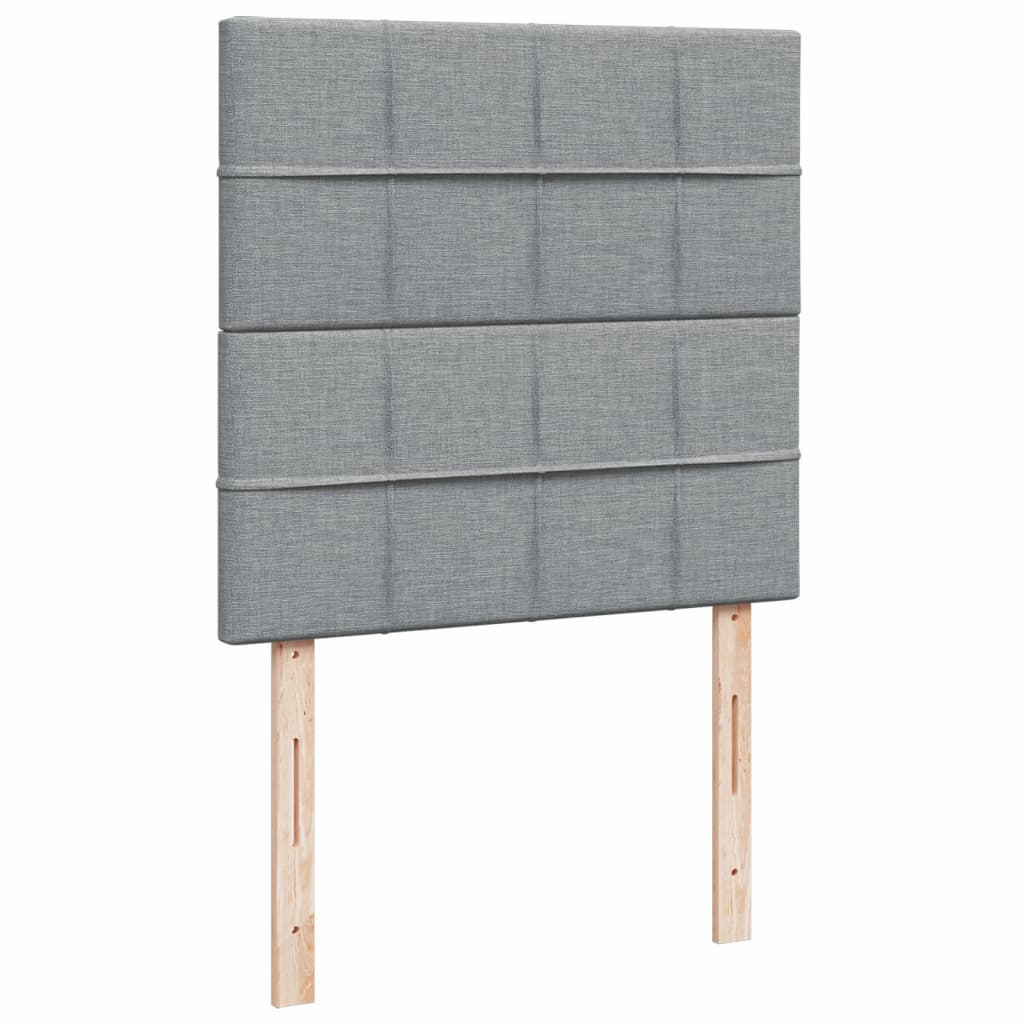 Boxspringbett Mit Matratze Stoff Hellgrau