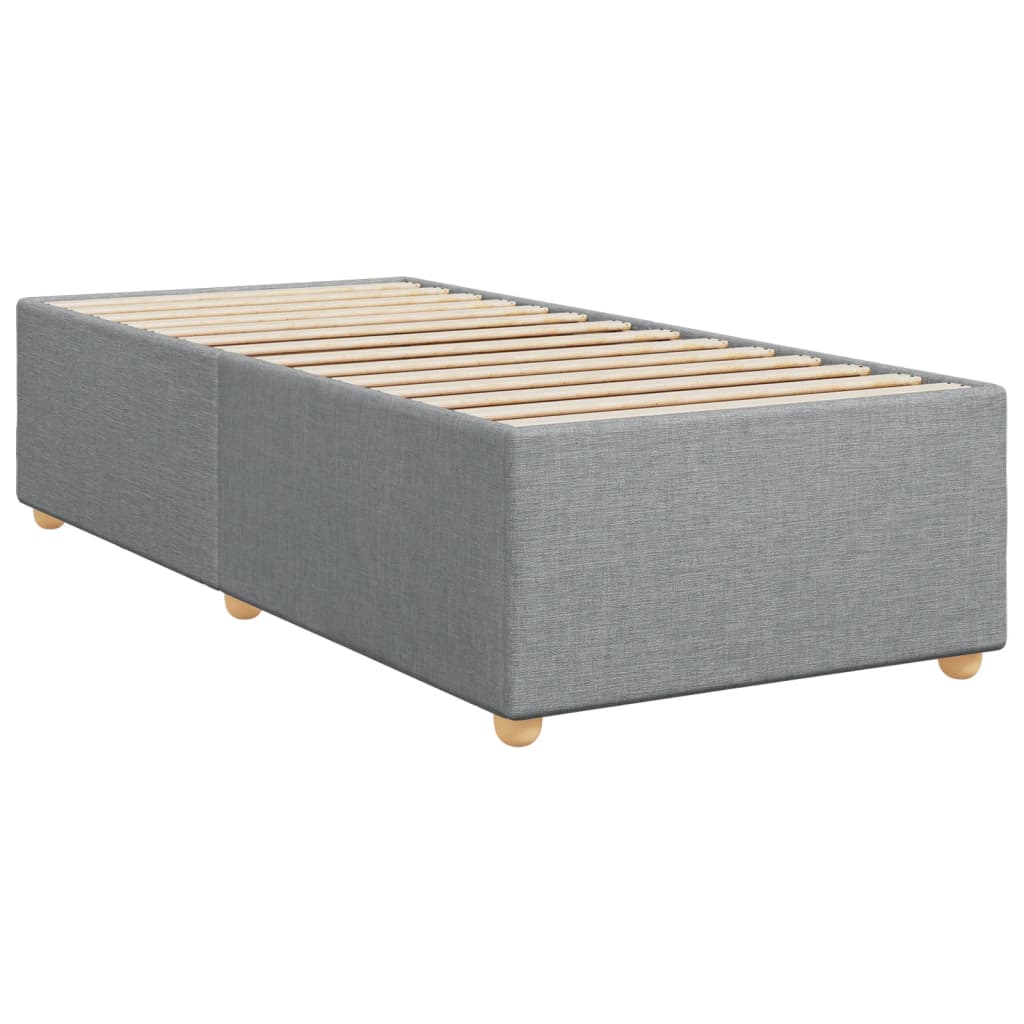 Boxspringbett Mit Matratze Stoff Hellgrau