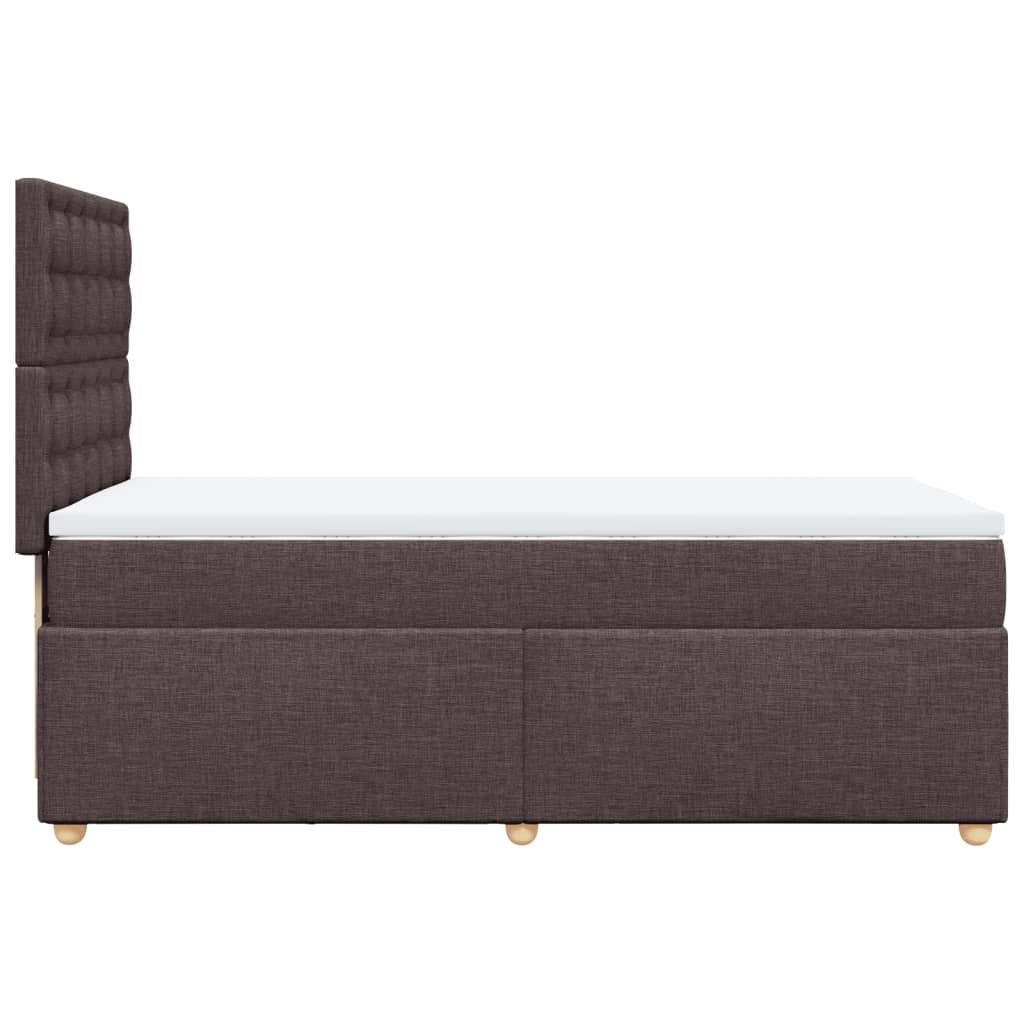 Boxspringbett Mit Matratze Stoff Dunkelbraun