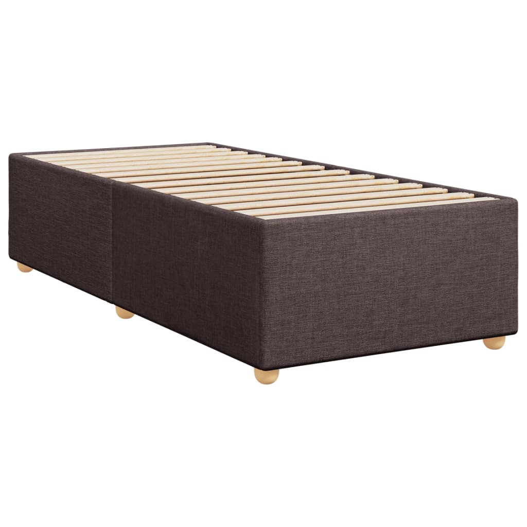 Boxspringbett Mit Matratze Stoff Dunkelbraun