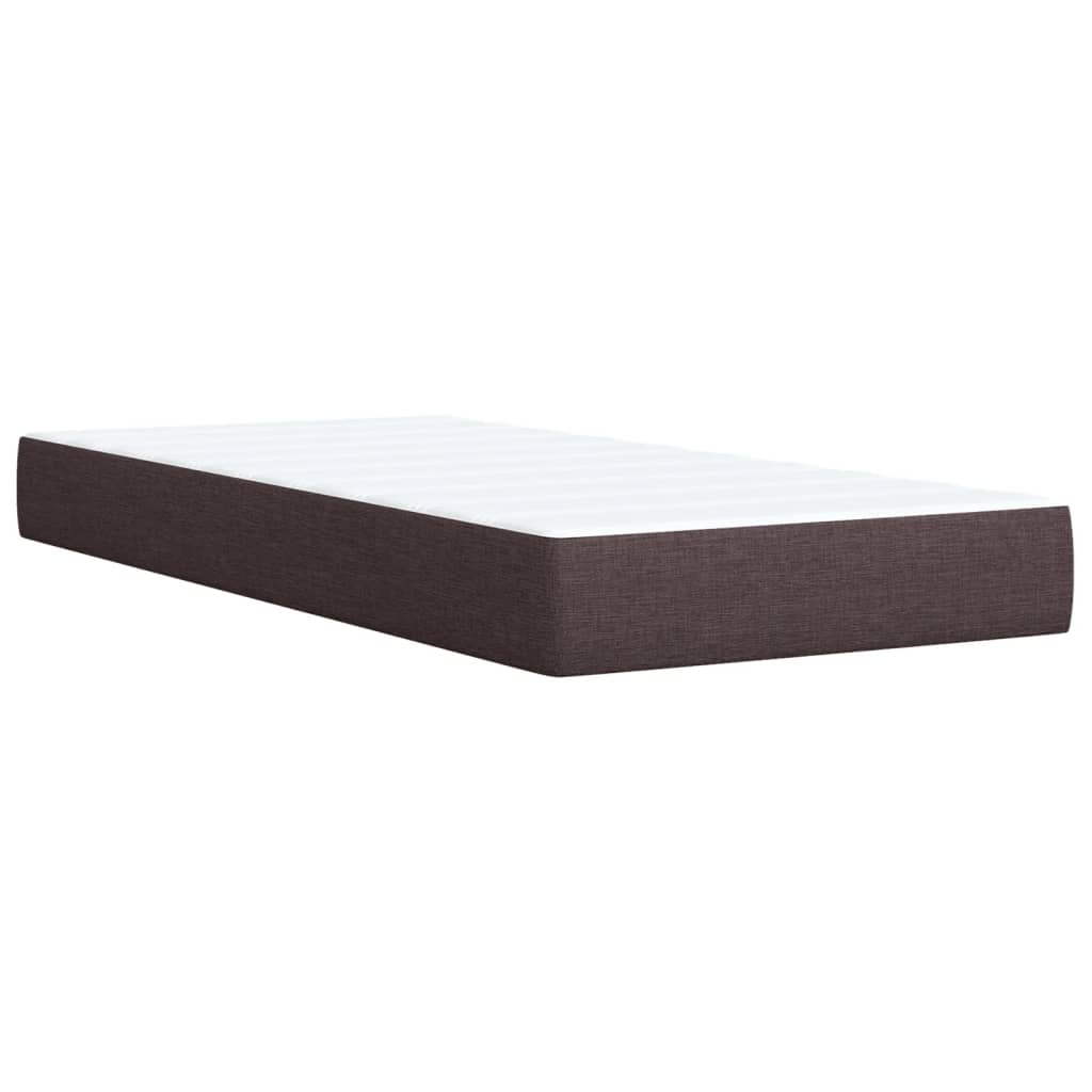 Boxspringbett Mit Matratze Stoff Dunkelbraun