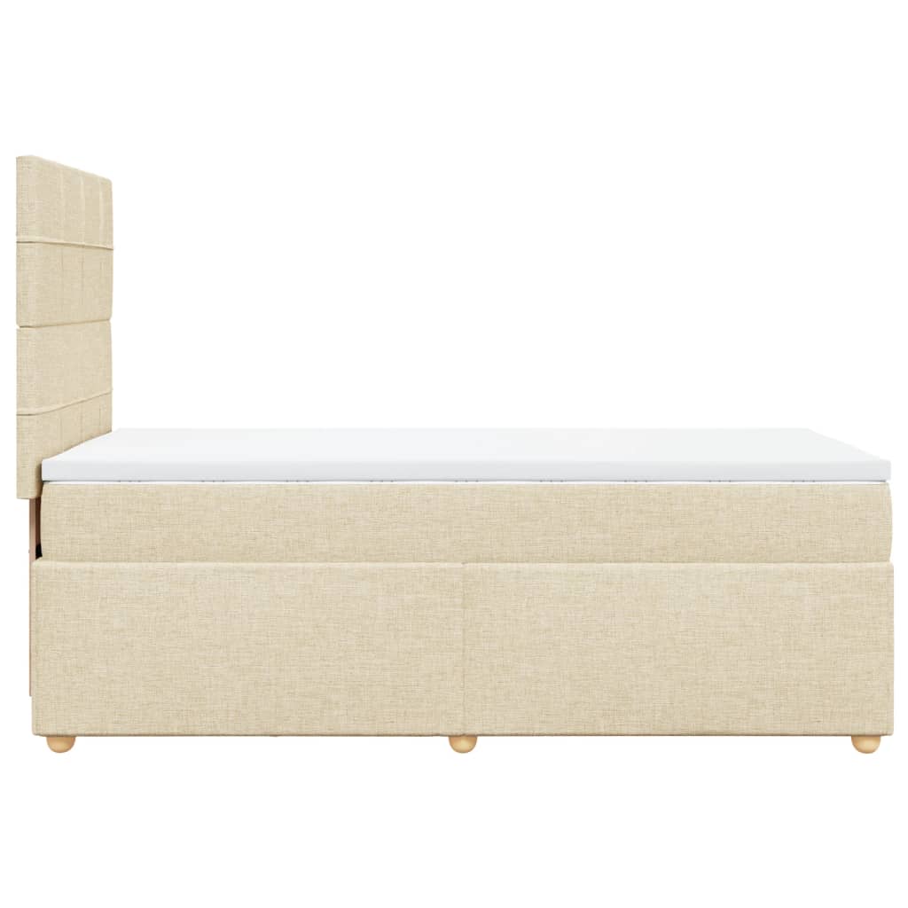 Boxspringbett Mit Matratze Stoff Creme