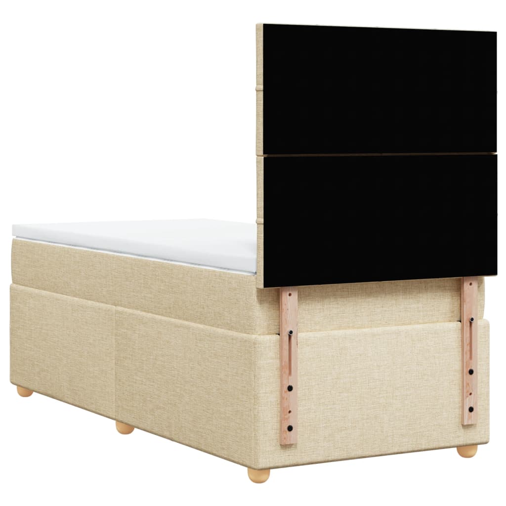 Boxspringbett Mit Matratze Stoff Creme
