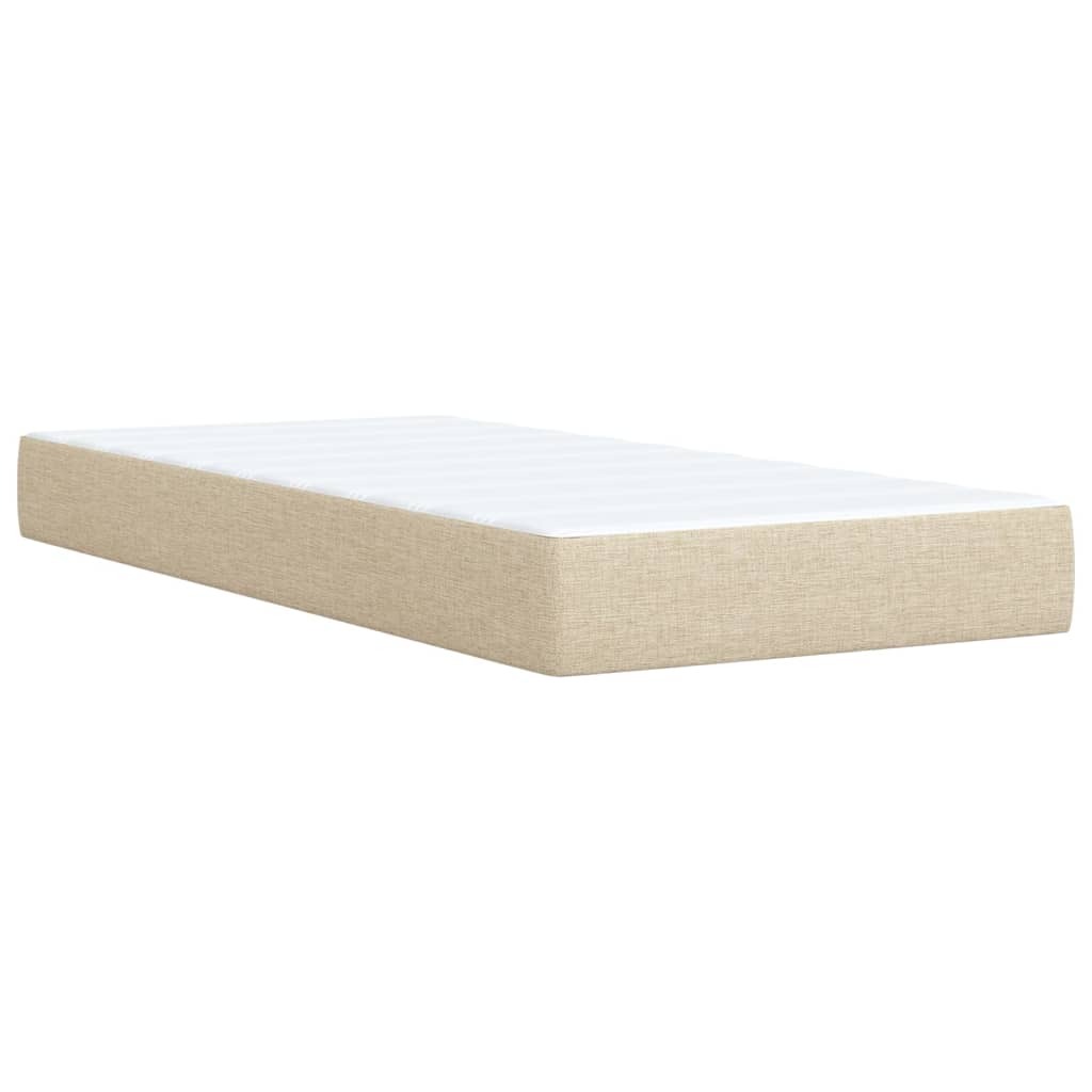 Boxspringbett Mit Matratze Stoff Creme