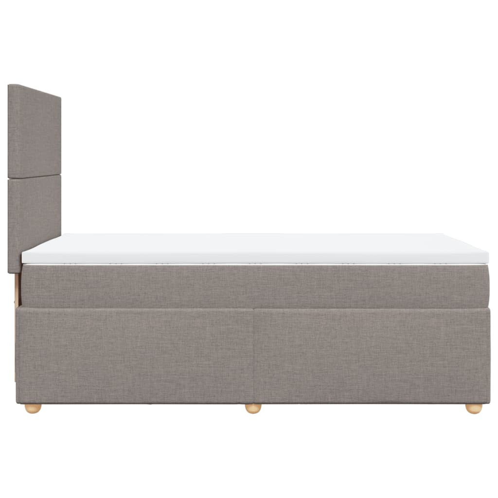 Boxspringbett Mit Matratze Stoff Taupe