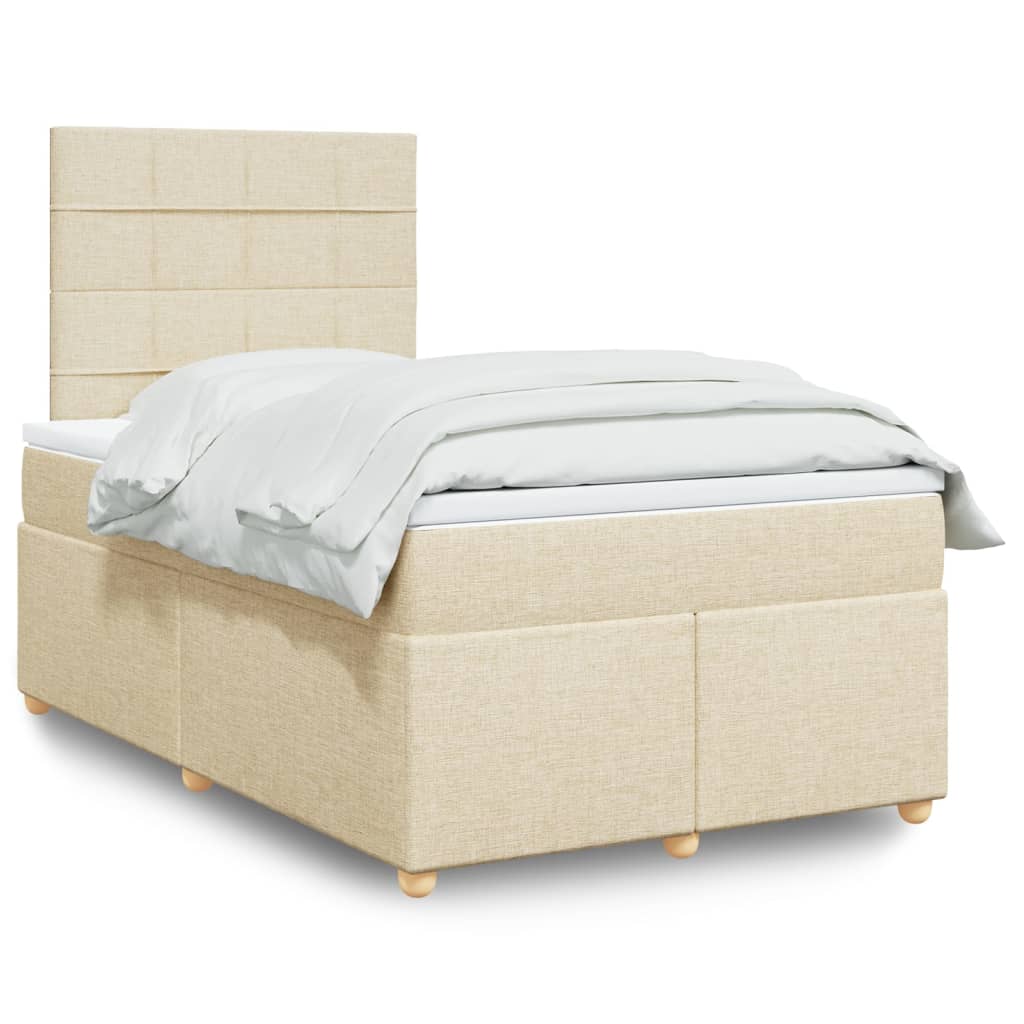 Boxspringbett Mit Matratze Stoff Creme