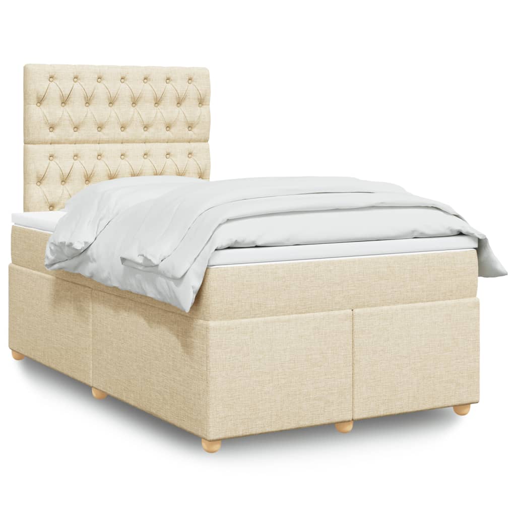 Boxspringbett Mit Matratze Stoff Creme