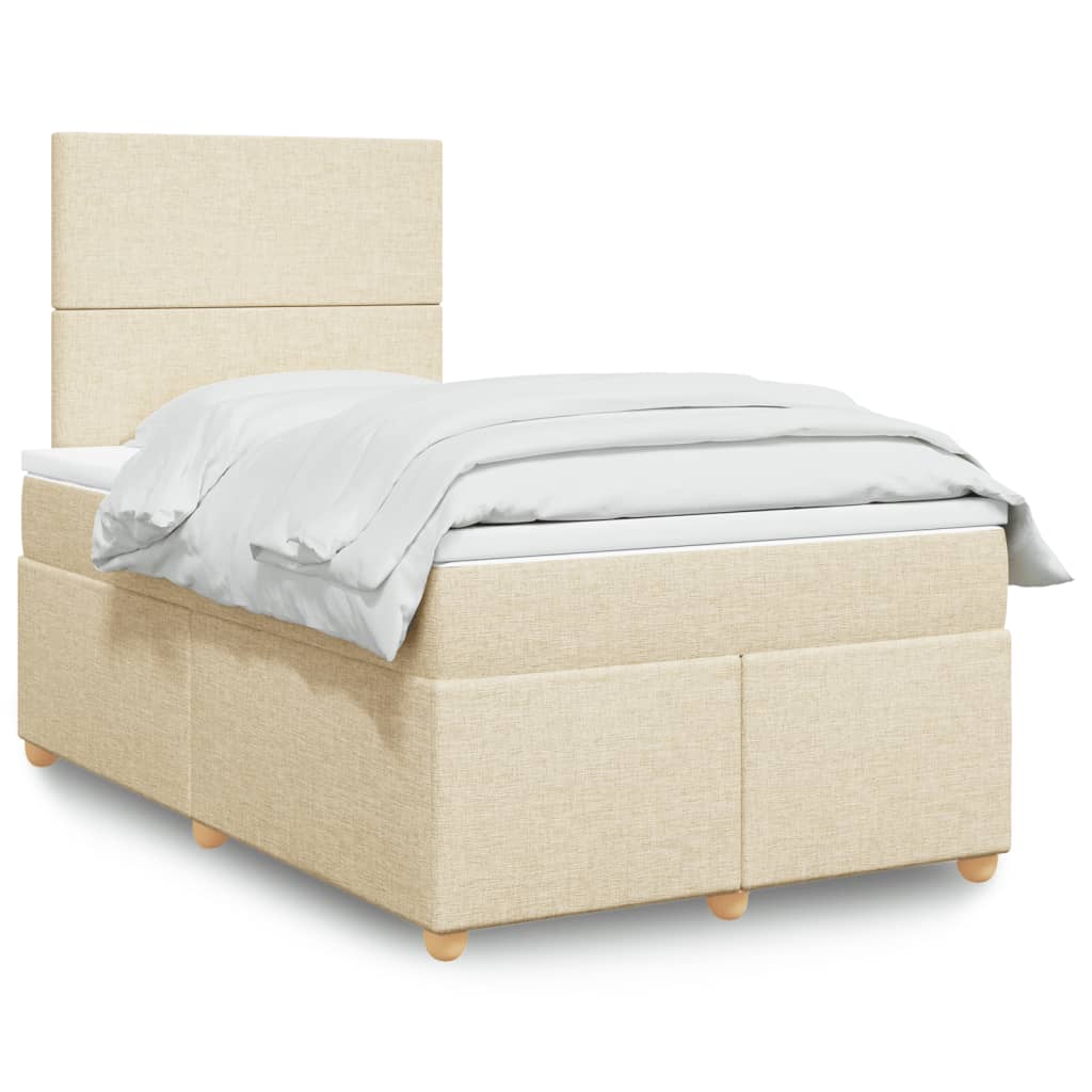 Boxspringbett Mit Matratze Stoff Creme