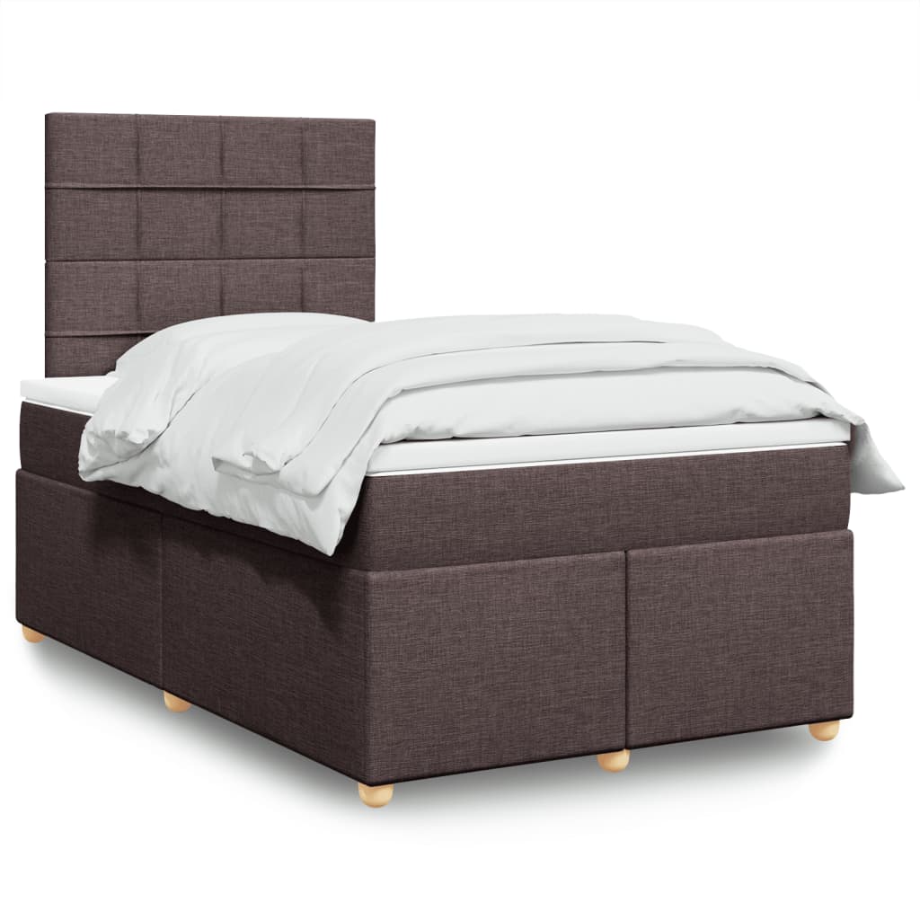 Boxspringbett Mit Matratze Stoff Dunkelbraun